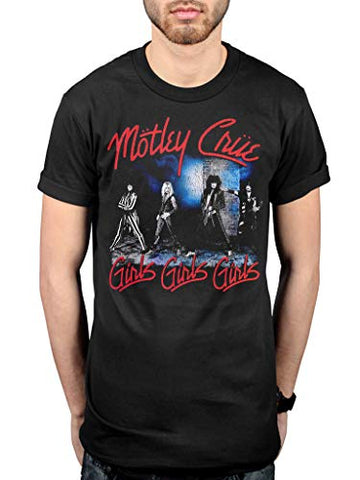 Motley Crue Girls Girls Mens T-shirt Officially Licensed