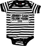 Johnny Cash Baby One Piece Folsom Prison Jail Stripes