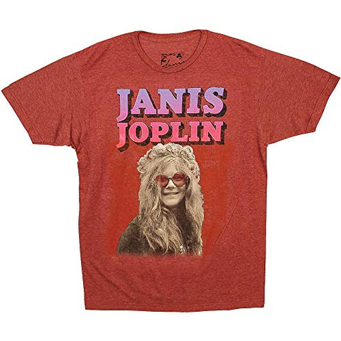 Janis Joplin Rose Colored Mens T-shirt Officially Licensed