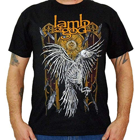 Lam of God Crow Mens T-shirt Officially Licensed